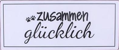 em6364 Lafinesse Metal Schild - Sign - Zusammen glücklich