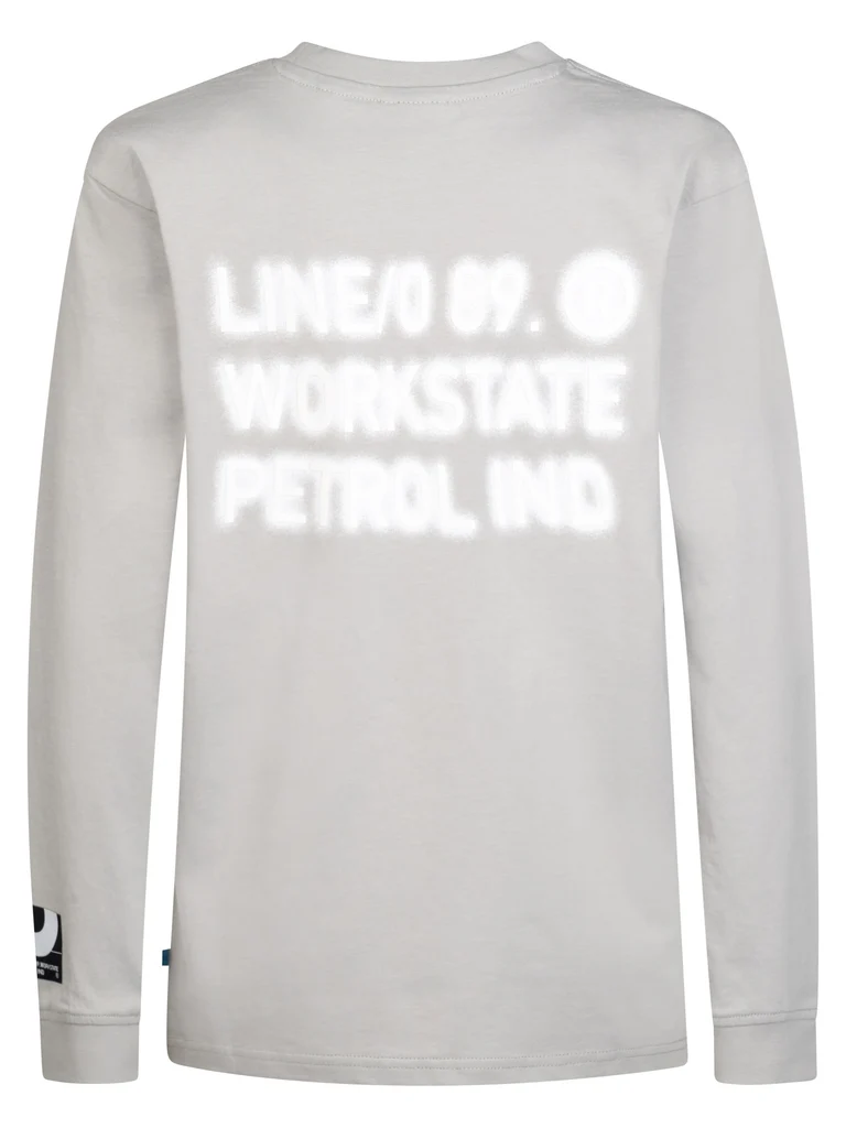 Petrol Industries Jungs langarm Shirt in Grau - Classic Print 