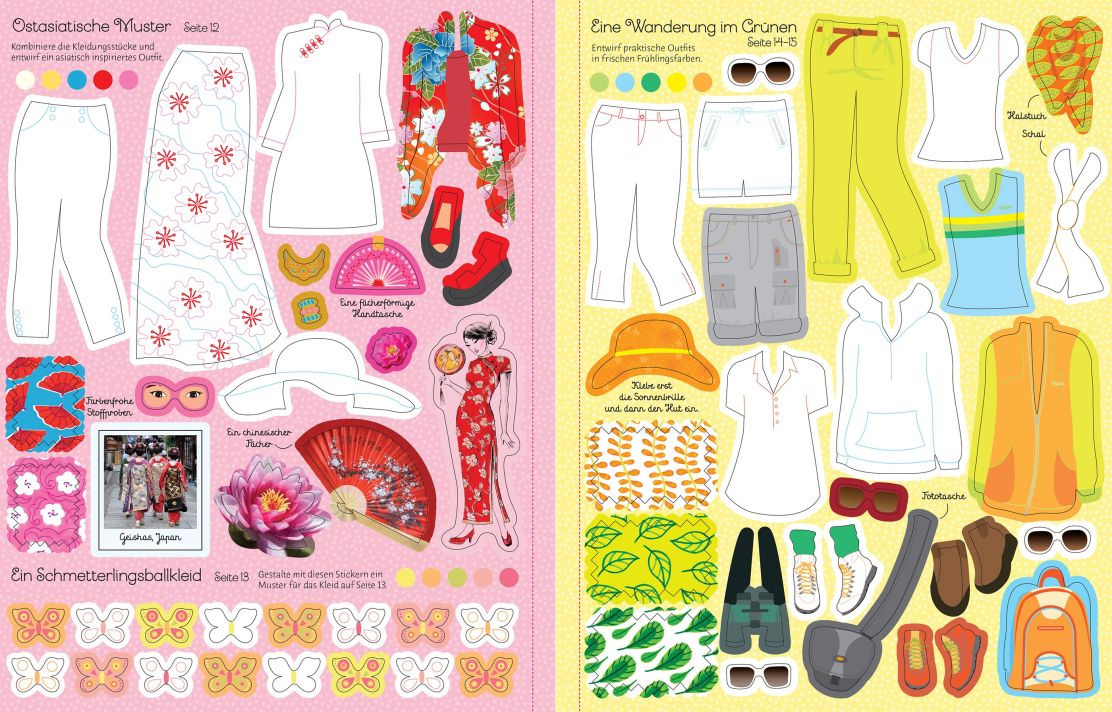 Usborne Mein Mode-Stickerbuch: Frühjahrskollektion