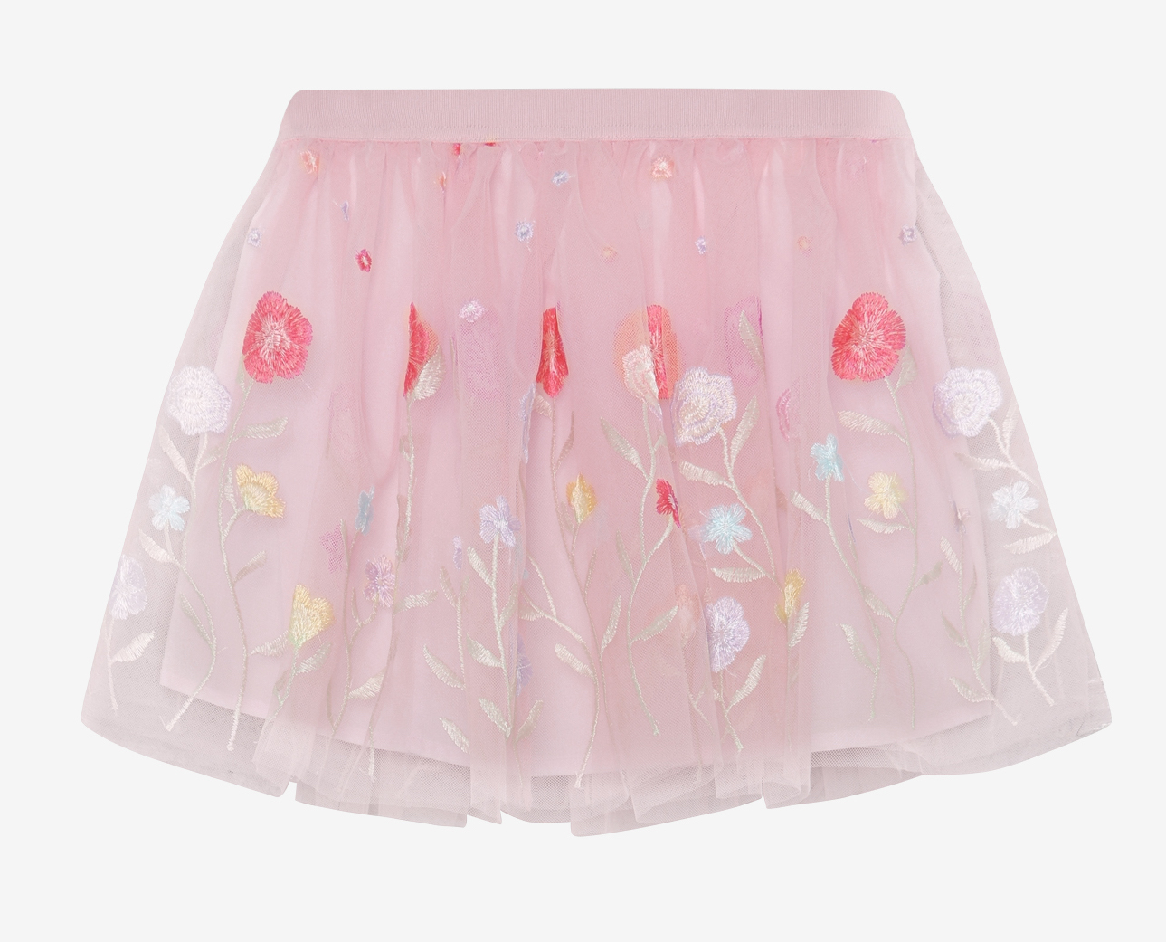 Minymo Tüllrock in Rosa mit Mesh-Blumen - Raindrops on Roses Minymo Tüllrock in Rosa mit Mesh-Blumen - Raindrops on Roses