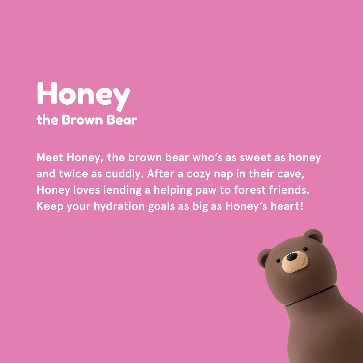 Asobu Bestie Trinkflasche - Honey Bear - Braun Bär