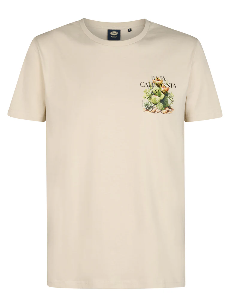 Petrol Industries Heren T-Shirt in Beige - Baja California