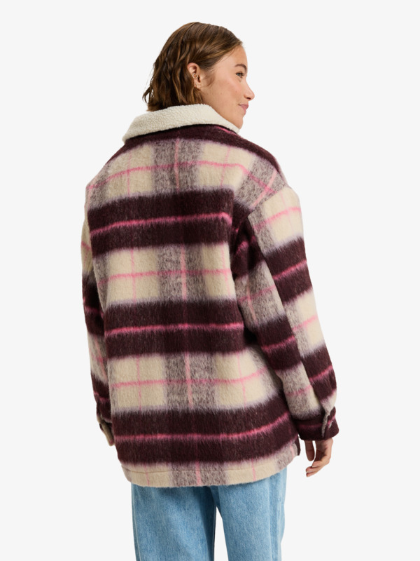 Roxy Passage Of Time - Karo Kuschel Jacke mit Wolle für Damen - SALE