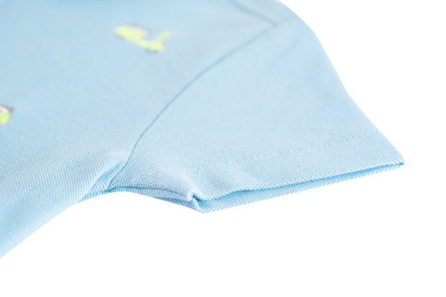 Someone kurzarm Poloshirt - Hellblaue mit Vespa-Stickerei Someone kurzarm Poloshirt - Hellblaue mit Vespa-Stickerei