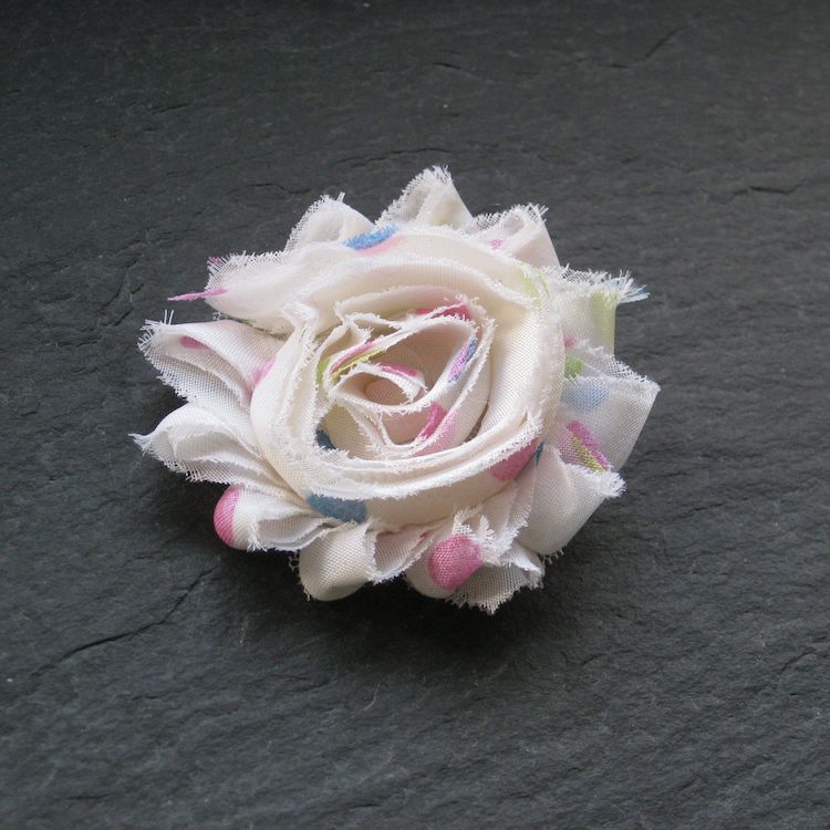 Wowzers Blütenclips - Shabby Chic für Haare & Kleidung - Confetti