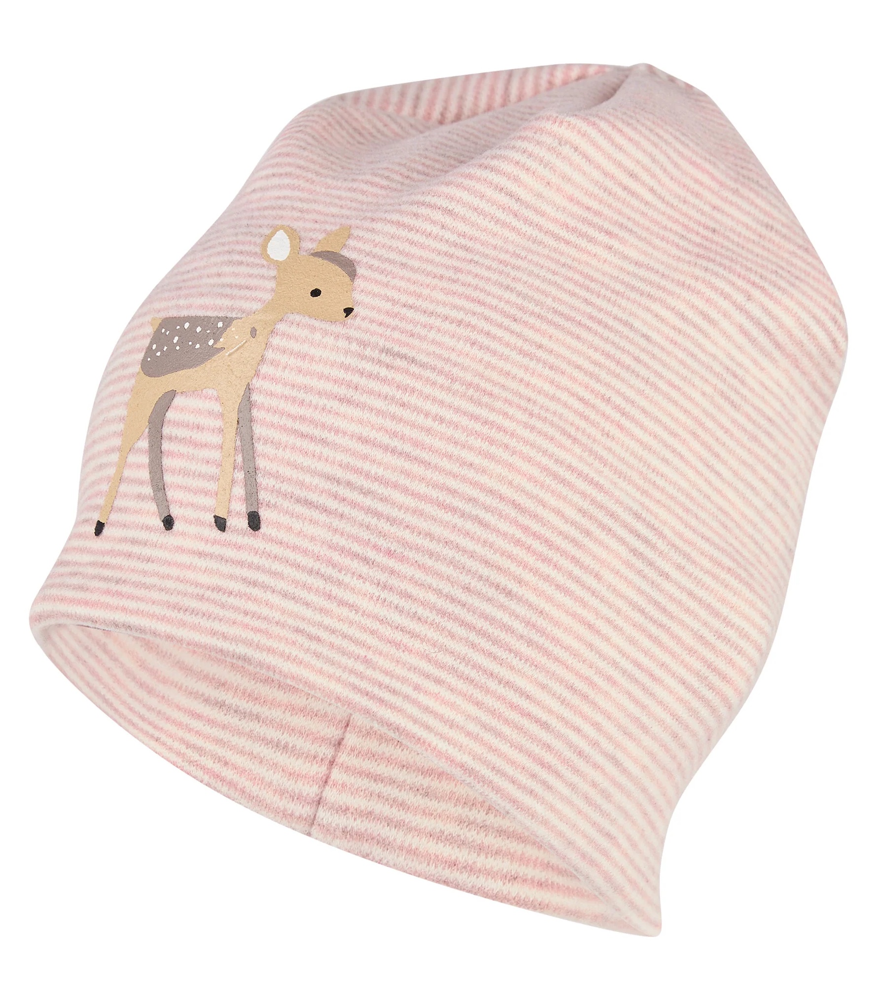 Sterntaler Weichen Flauschigen Beanie Altrosa Gestreift - Bambi Reh Sterntaler Weichen Flauschigen Beanie Altrosa Gestreift - Bambi Reh