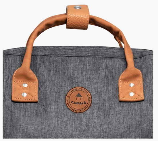 Cabaia Rucksack Medium LONDRES (mit Laptop-Fach) - Schwarz Meliert