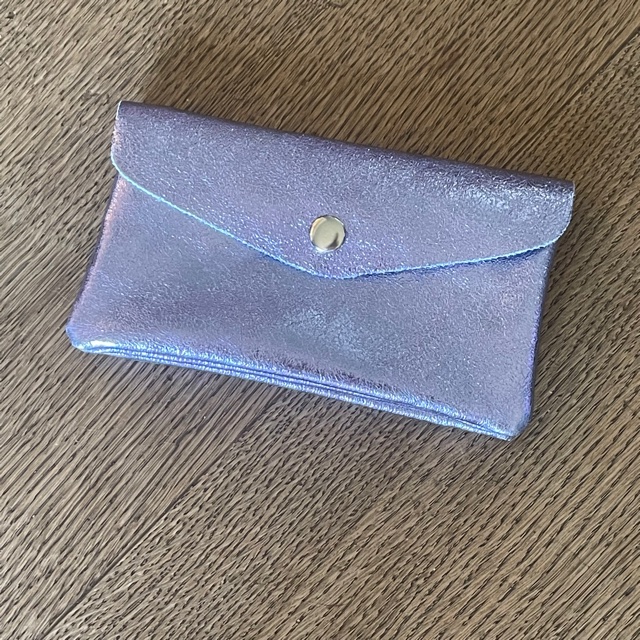IMG_9155 BFF Soft Leder Glitzer Geldbeutel - Flieder Blau Glam - Large