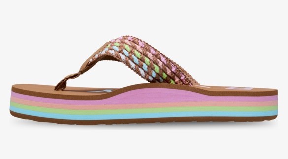 Roxy Girls Chika Hi Flip Flop Pastel Farben Geflochten Roxy Girls Chika Hi Flip Flop Pastel Farben Geflochten