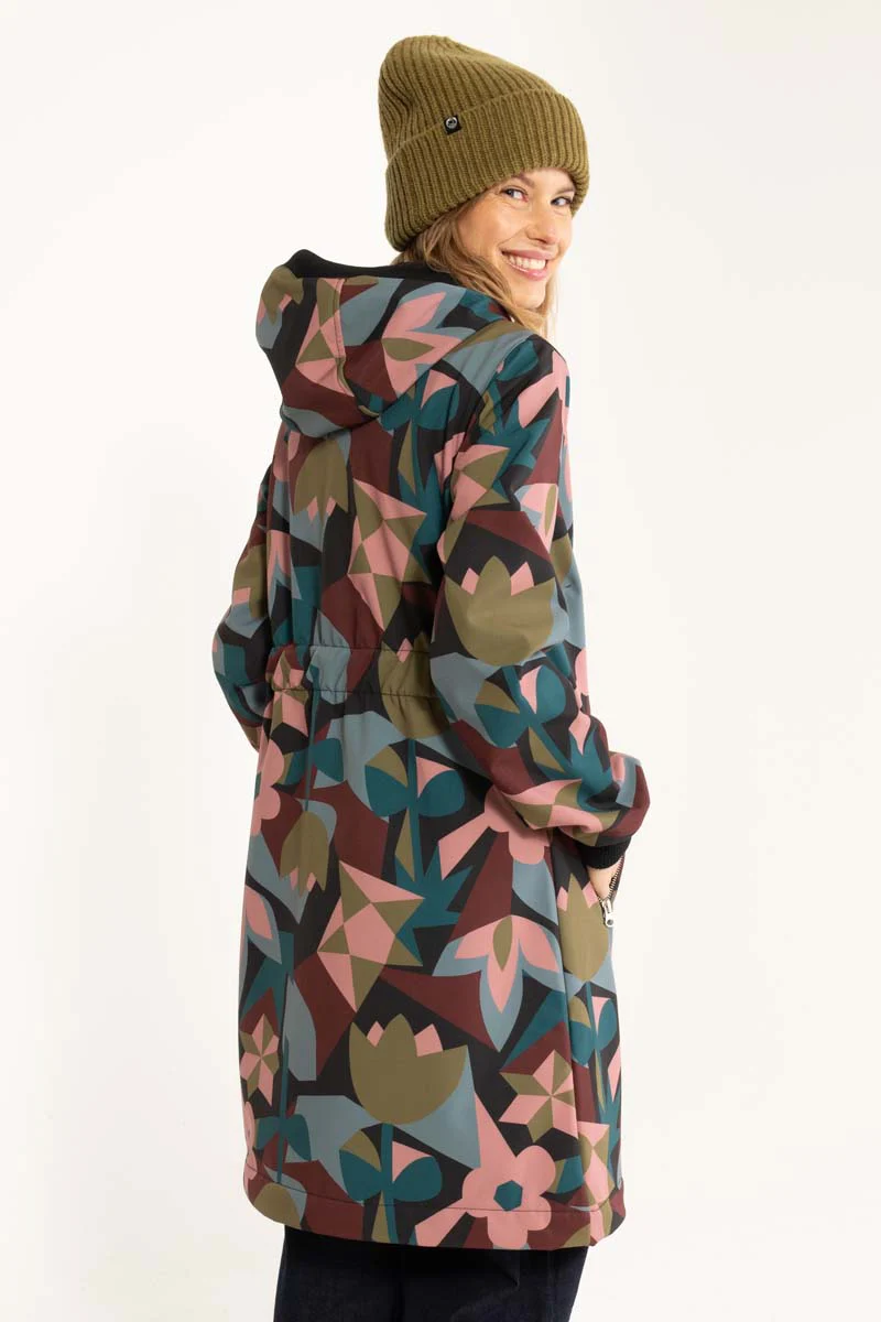 Danefae Jane Softshell Jacke - Geofleur/Rosa,Oliv,Blau - SALE Danefae Jane Softshell Jacke - Geofleur/Rosa,Oliv,Blau - SALE