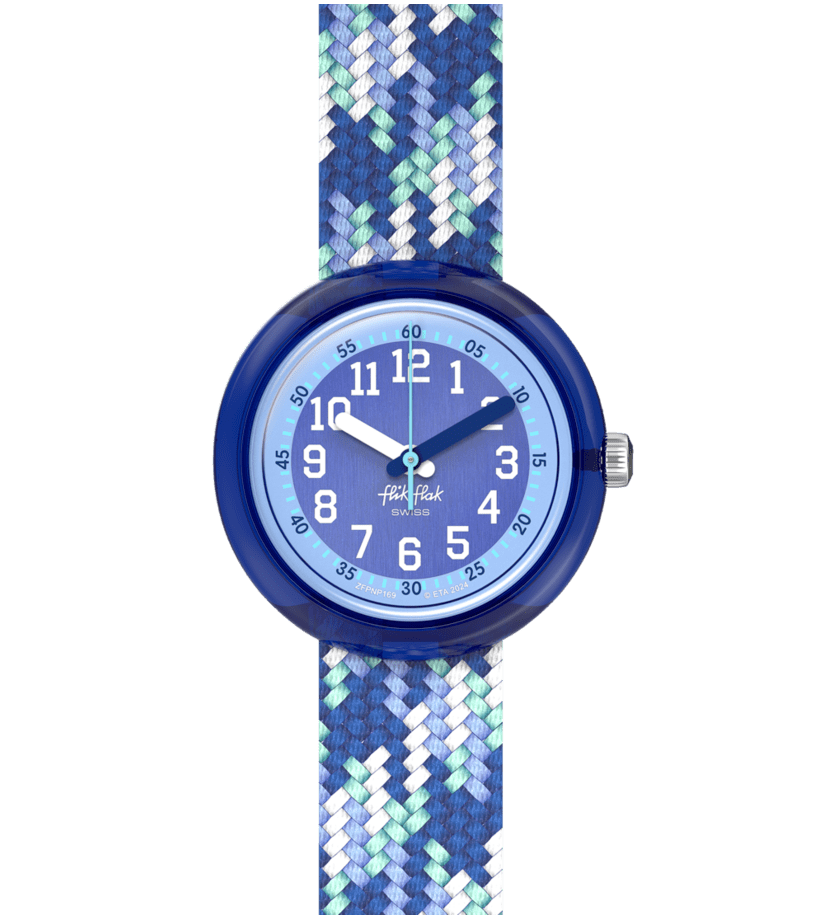 Flik Flak Uhr Kinderuhr - Braid in Blue - Blau Flik Flak Uhr Kinderuhr - Braid in Blue - Blau