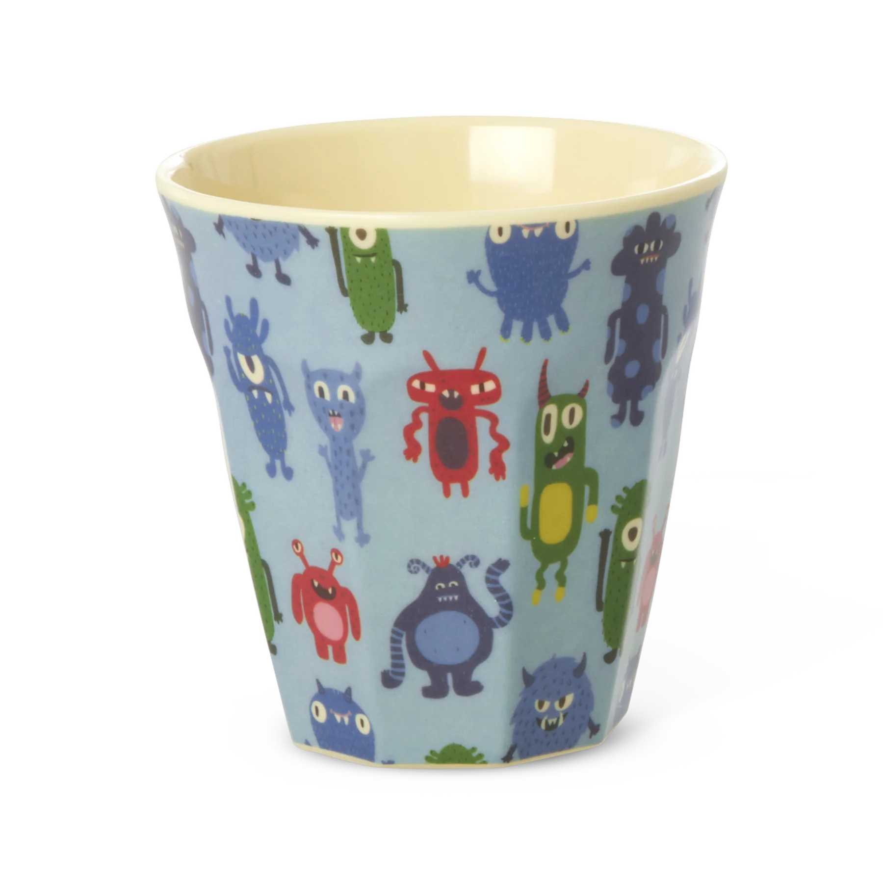RICE Medium Melamin Becher in Hellblau Monsters Print RICE Medium Melamin Becher in Hellblau Monsters Print