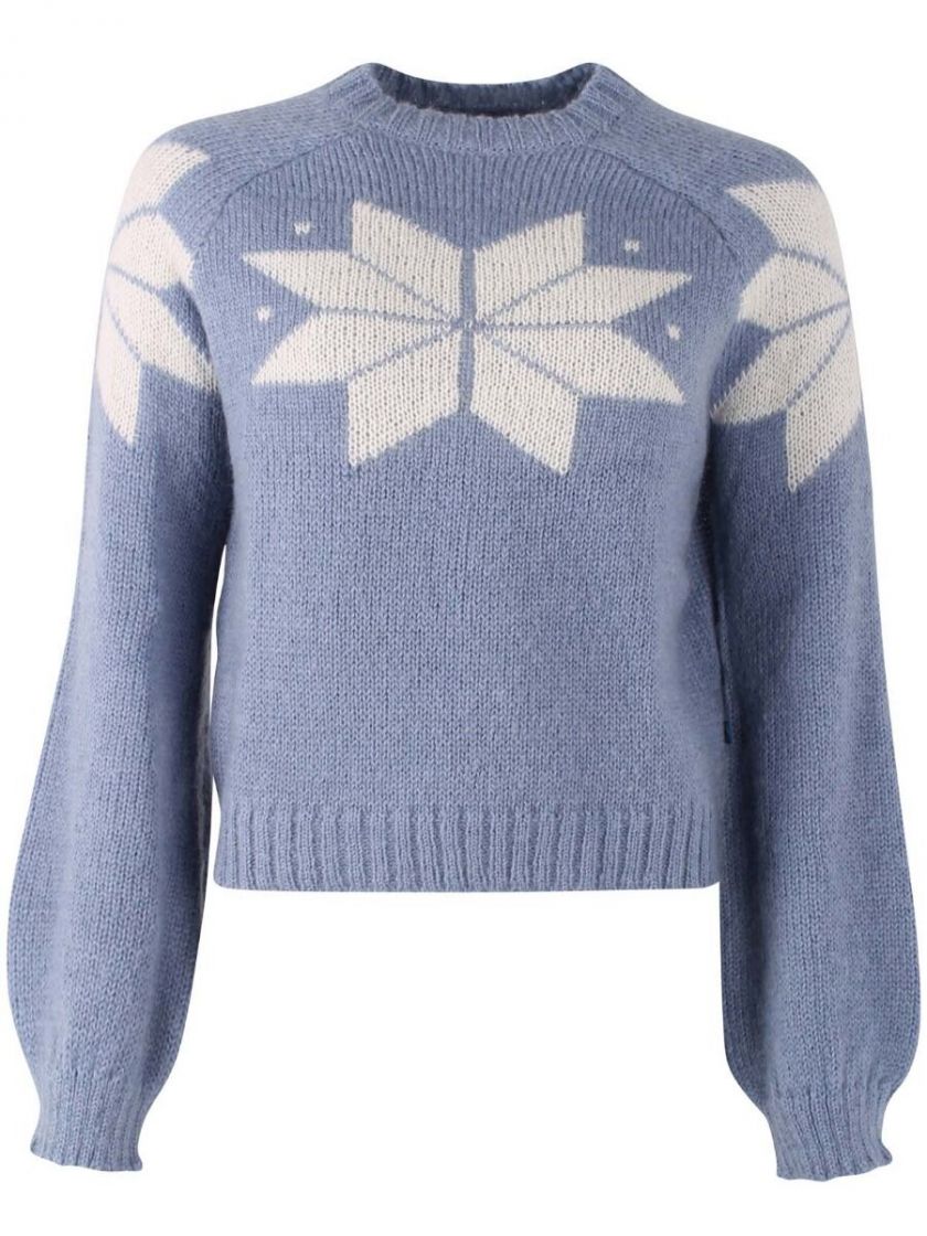 Danefae Pullover Danefantastic Flakes Sweater in Hellblau/Weiß - SALE