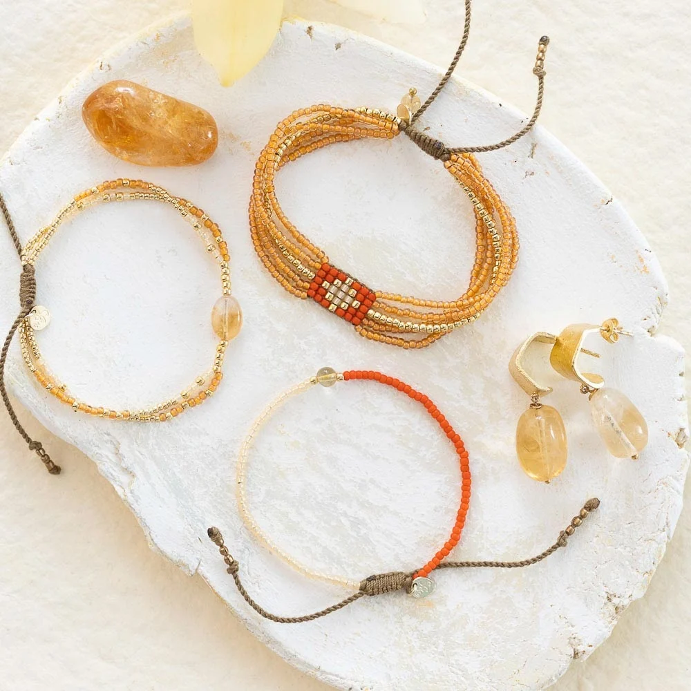 A Beautiful Story Shining Citrin Karneol Armband A Beautiful Story Shining Citrin Karneol Armband