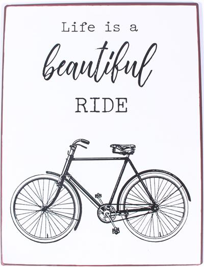 Life-is-a-beautiful Lafinesse Metal Schild - Life is a beautiful Ride