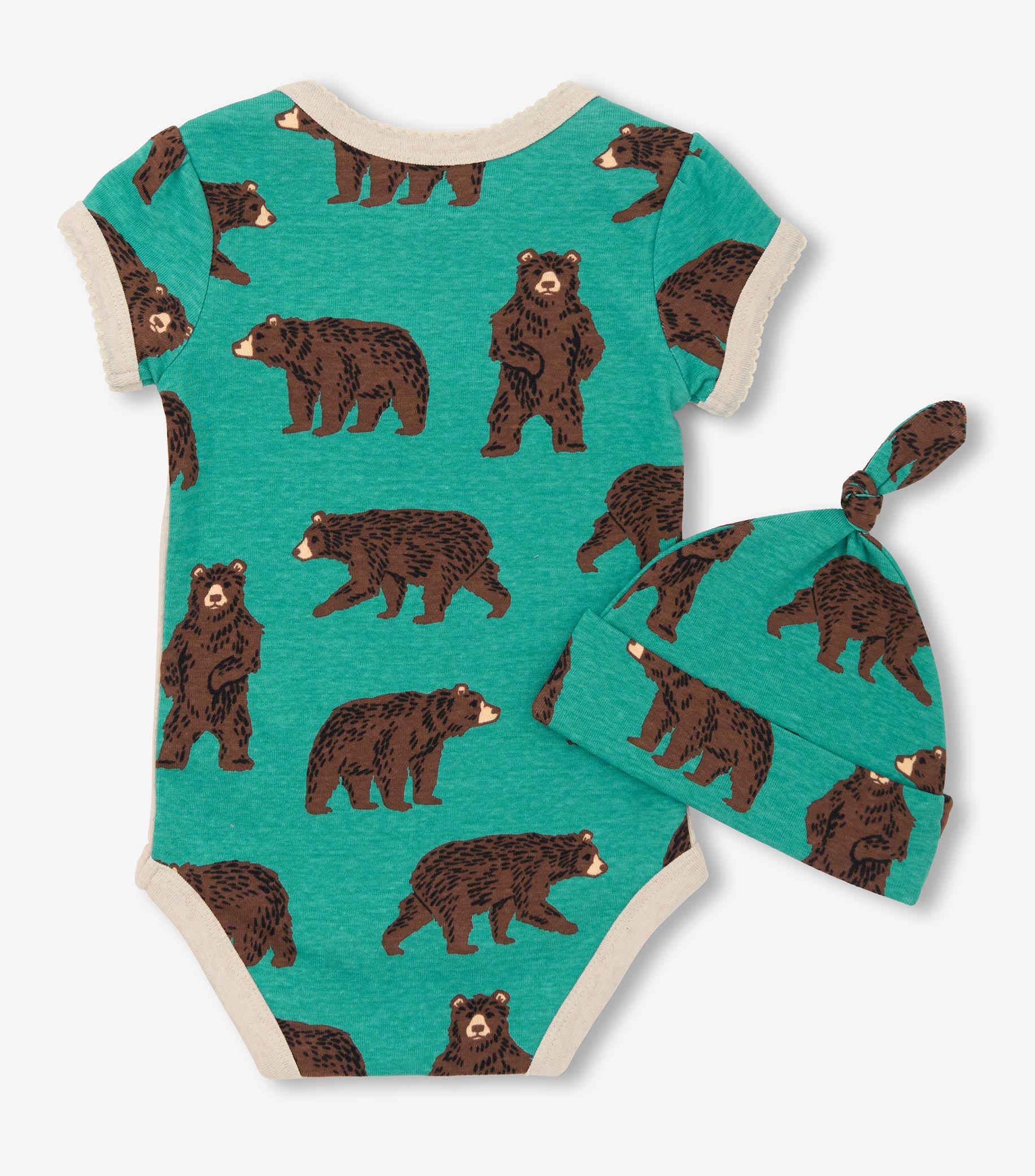 Little Blue House Baby Body & Mütze Set - Bear Naked - Bär Little Blue House Baby Body & Mütze Set - Bear Naked - Bär