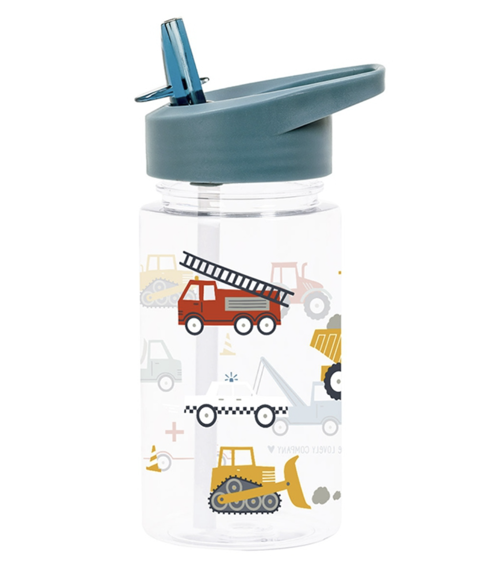 A Lovely Little Company Trinkflasche mit Strohhalm - Fahrzeuge A Lovely Little Company Trinkflasche mit Strohhalm - Fahrzeuge