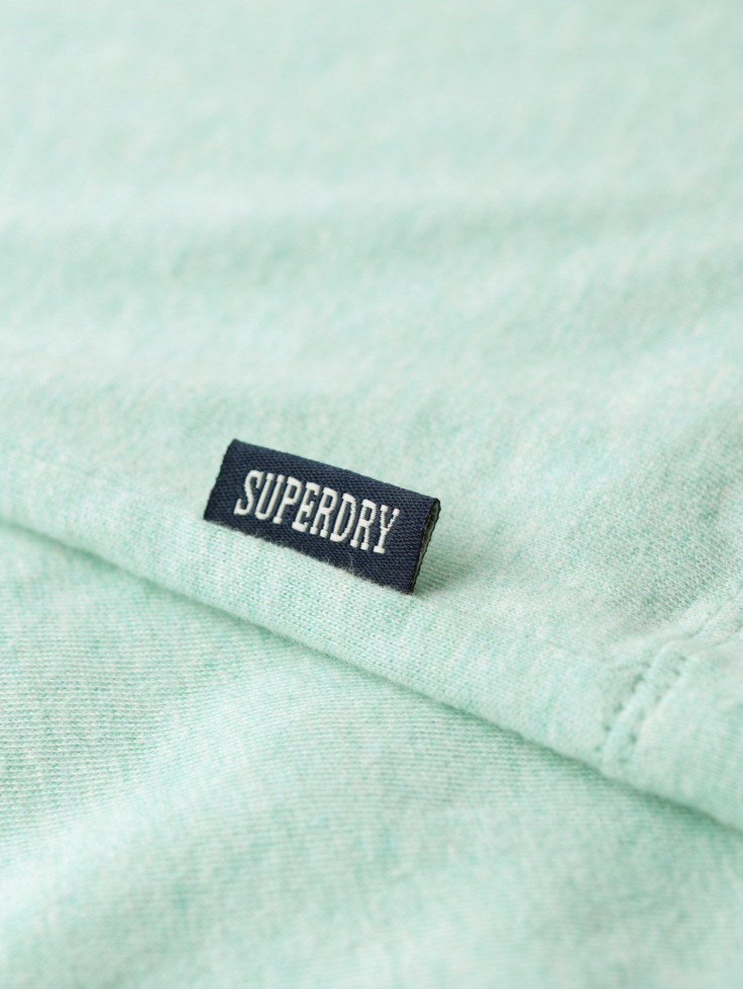 Superdry Herren T-Shirt Essential mit Logo - Light Mint Green Marl Superdry Herren T-Shirt Essential mit Logo - Light Mint Green Marl