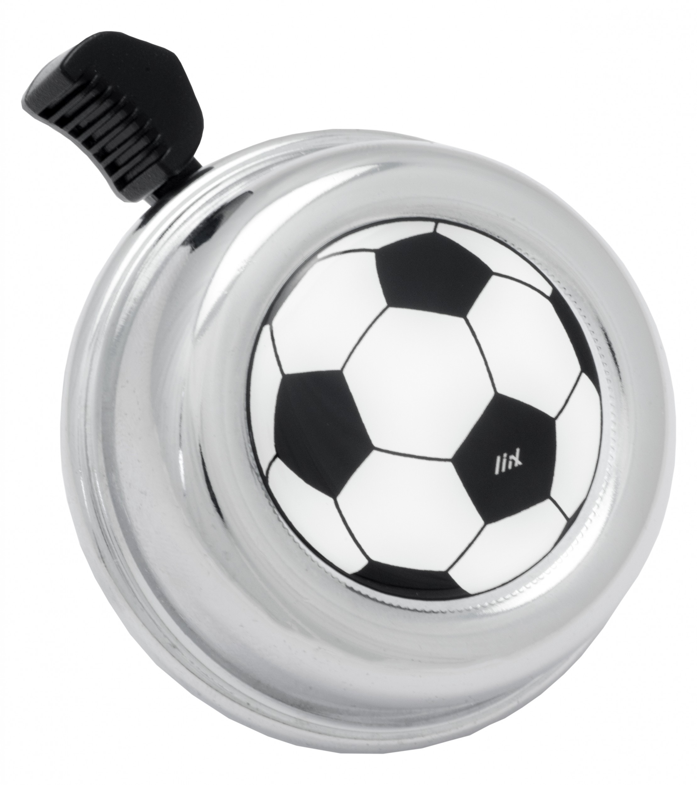 Liix Fahrradklingel Colour Bell Chrome Soccerball - Fußball Liix Fahrradklingel Colour Bell Chrome Soccerball - Fußball