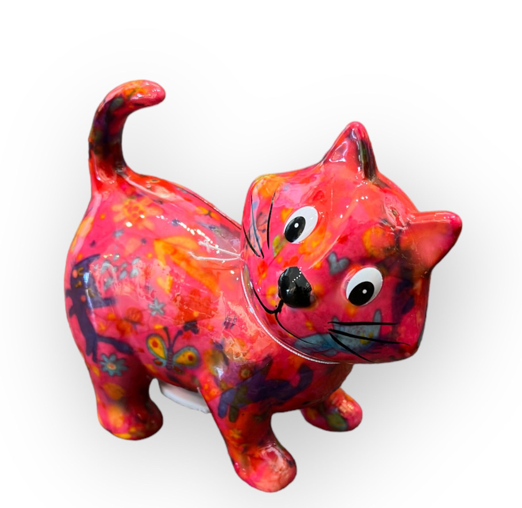 Pomme pidou Spardose Keramik - Katze in Pink