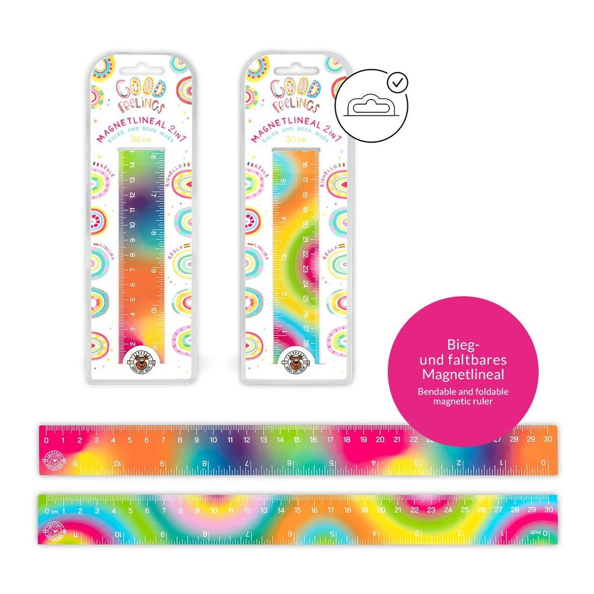 Trendhaus Good Feelings Magnetlineal Faltbar 30 cm Trendhaus Good Feelings Magnetlineal Faltbar 30 cm