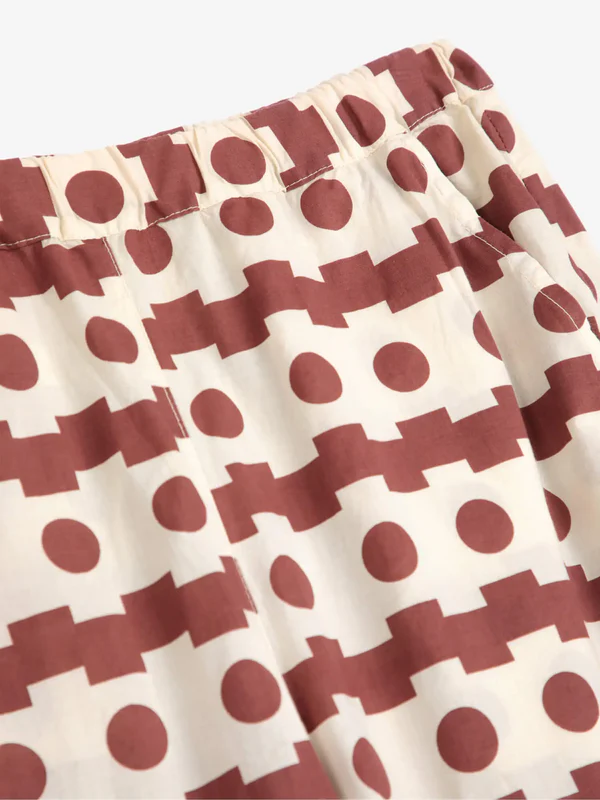 Bobo Choses Geometric Print Wide-Leg Trousers - Sommerhose in Braun & Weiß - SALE Bobo Choses Geometric Print Wide-Leg Trousers - Sommerhose in Braun & Weiß - SALE
