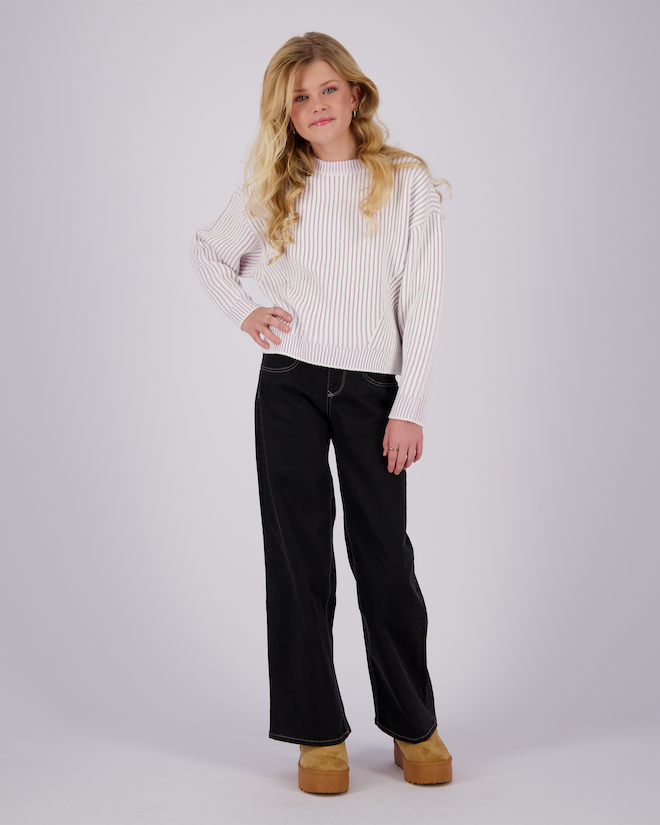 Vingino Jeans Bellini Wide Leg Black Denim Jean - Schwarz Vingino Jeans Bellini Wide Leg Black Denim Jean - Schwarz