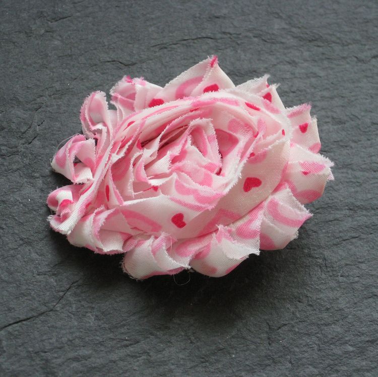 VALENTINE-HERZEN-SHABBY-CHIC-BLU-TE Wowzers Blütenclips - Shabby Chic Clips für Haare & Kleidung - Herzen