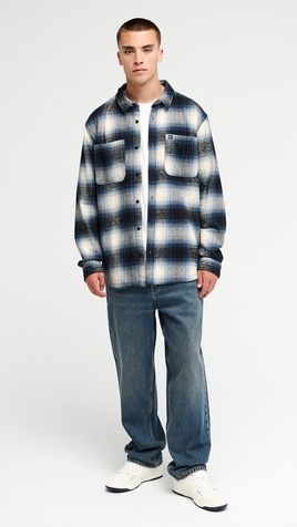 Quiksilver Glenbrook Holzfeller Karohemd Überhemd für Männer in Blau