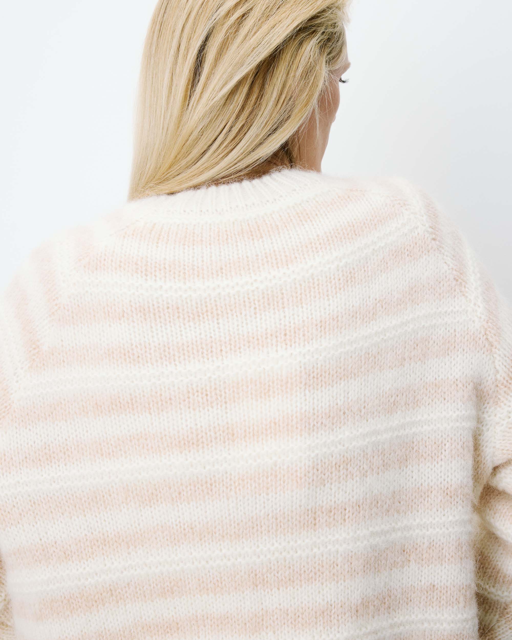 Grace & Mila Aimond Strickpulli Creme Beige Gestreift