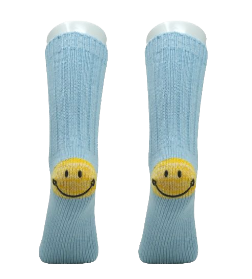 Lua Happy Feet Socken - Smiley in Blau Lua Happy Feet Socken - Smiley in Blau