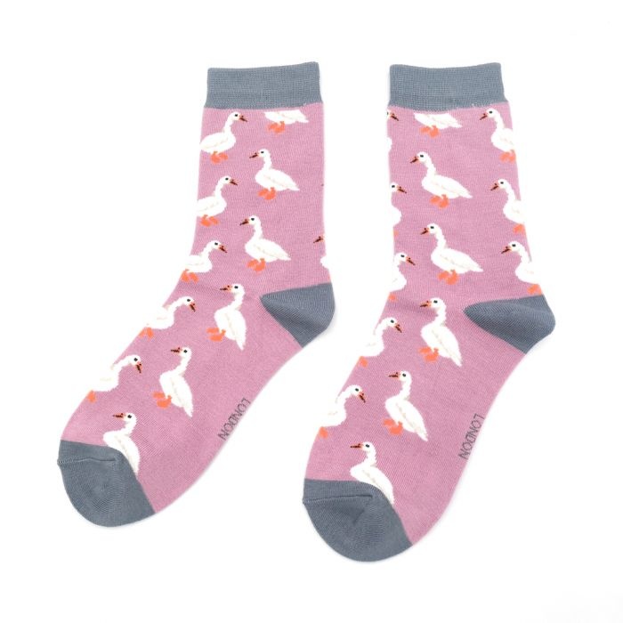 miss-sparrow-socken-bamboo-ducks-mauve Miss Sparrow Socken Bambus in Mauve Flieder - Enten