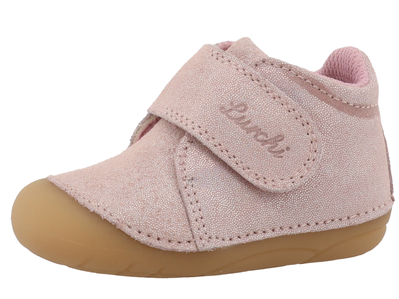 Lurchi Leder Lauflernschuhe FIDY mit Klett - Rose Glitter Lurchi Leder Lauflernschuhe FIDY mit Klett - Rose Glitter