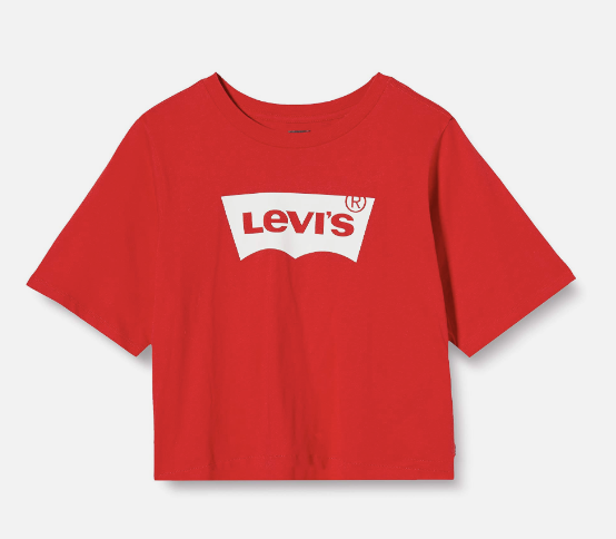 Bildschirm-foto-2024-01-30-um-07-01-09 Levis T-Shirt in Rot mit Batwing-Logo auf der Brust - SALE