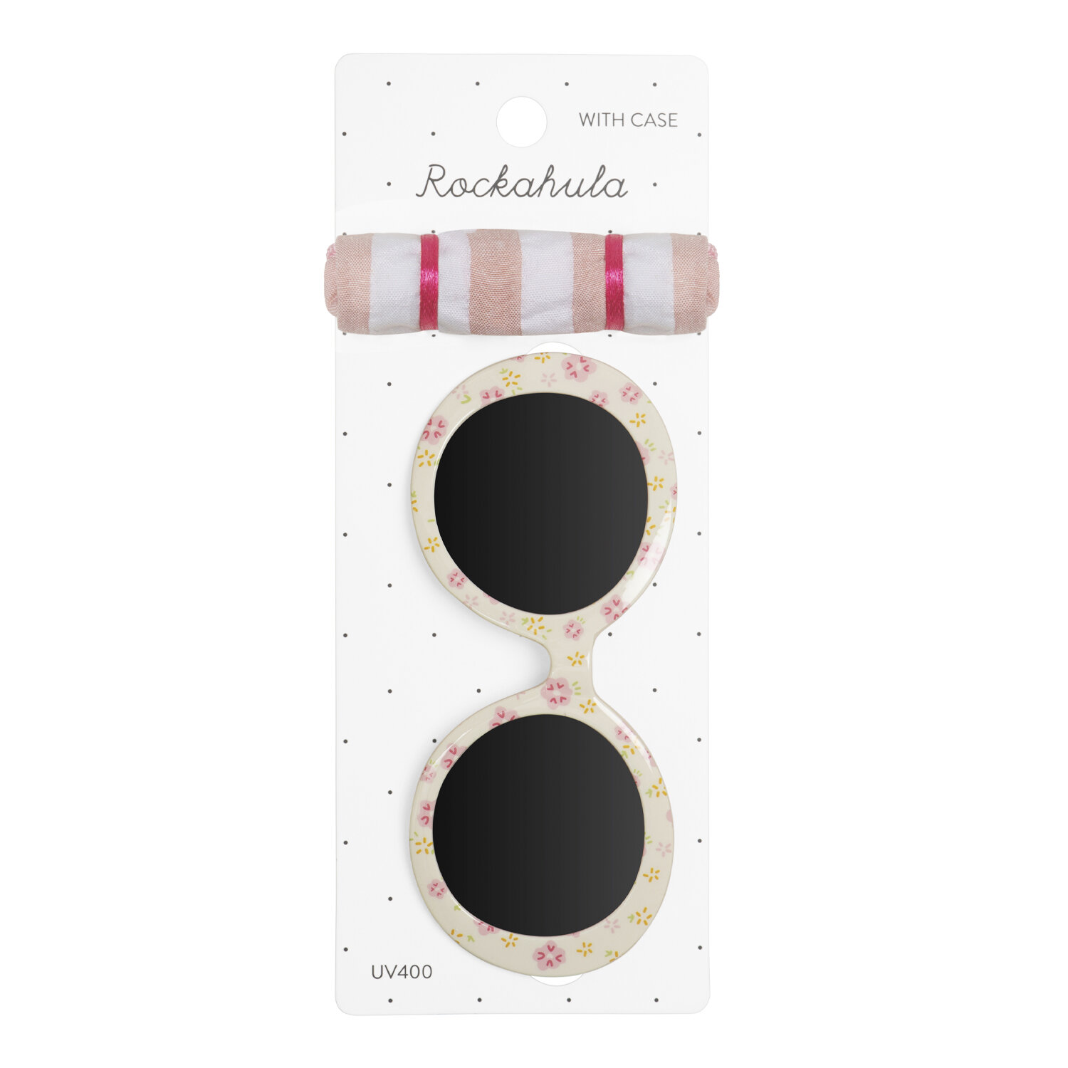 Rockahula Tiny Blossom Sunglasses - Sonnenbrille mit Etui - Rosa Blumen