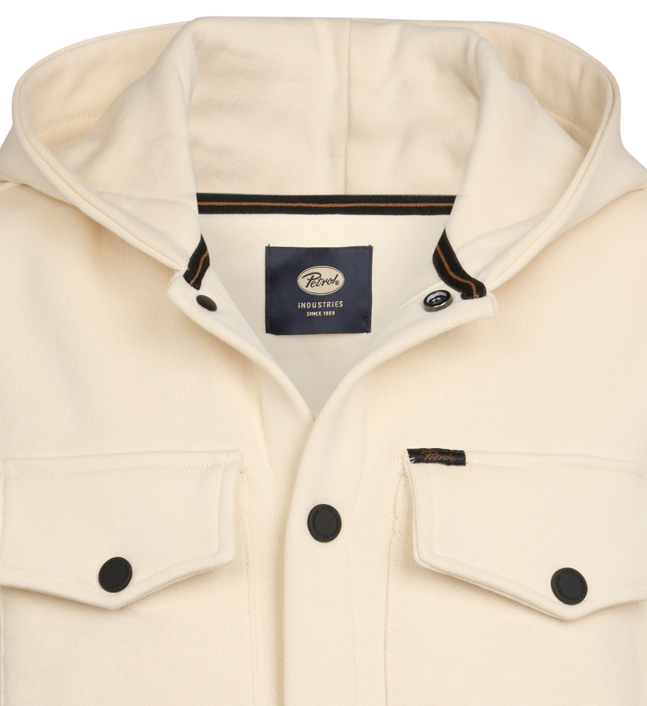 Petrol Industries Jungs Sweatjacke mit Druckknöpfen in Sand Petrol Industries Jungs Sweatjacke mit Druckknöpfen in Sand