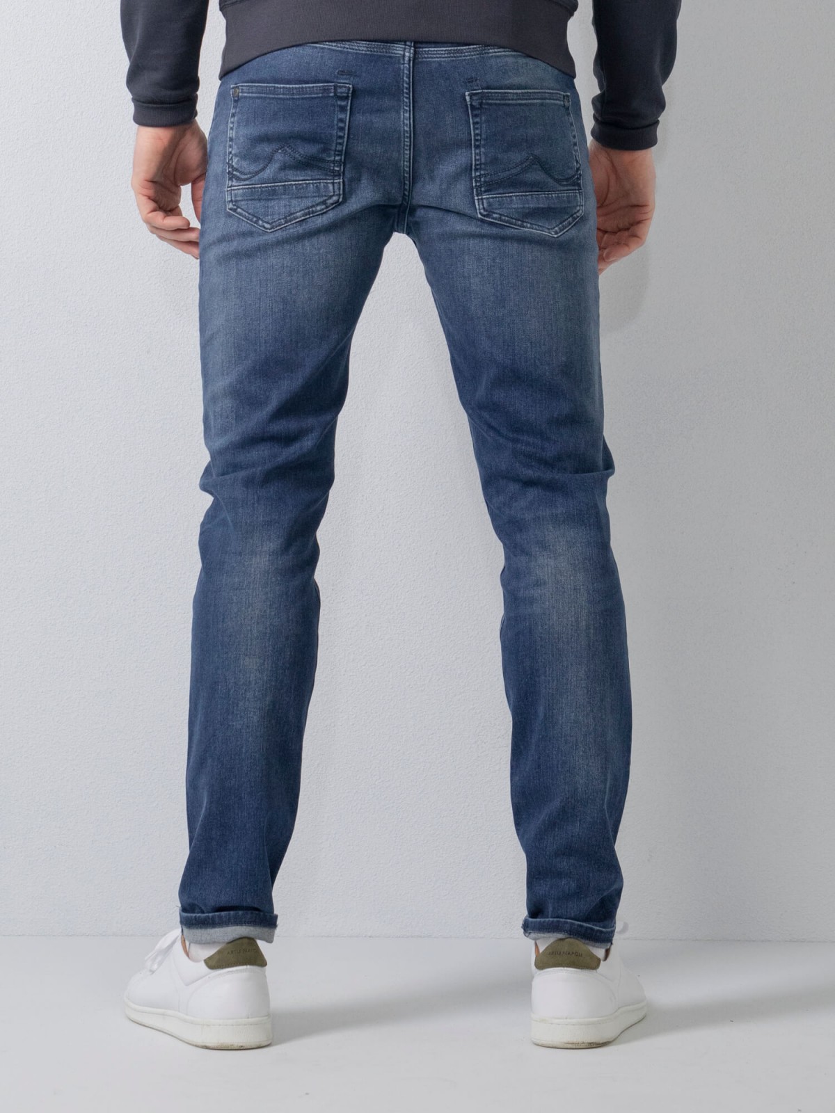 Petrol Industries Seaham Slim Fit Stretch Jeans in Blue Denim