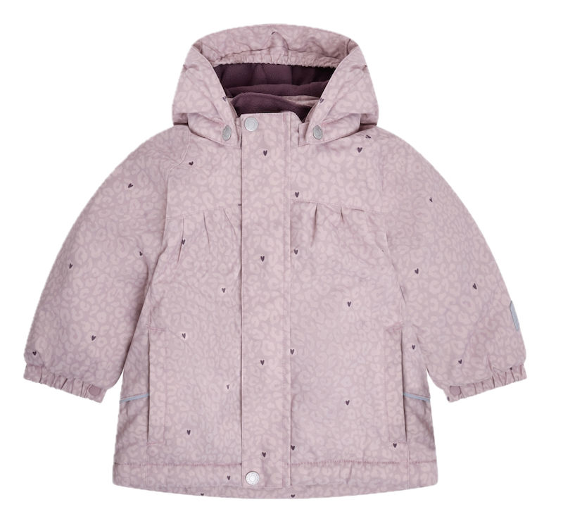 Minymo Winterjacke in Fawn Altrosa mit Leomuster Wasserdicht & Winddicht Minymo Winterjacke in Fawn Altrosa mit Leomuster Wasserdicht & Winddicht