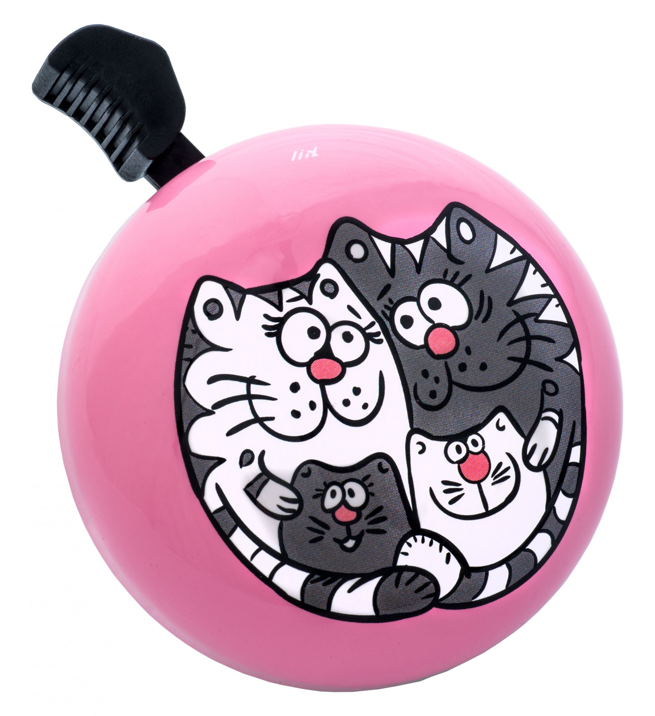 Liix Funny Fahrrad Klingel in Rosa - Katzen Meow