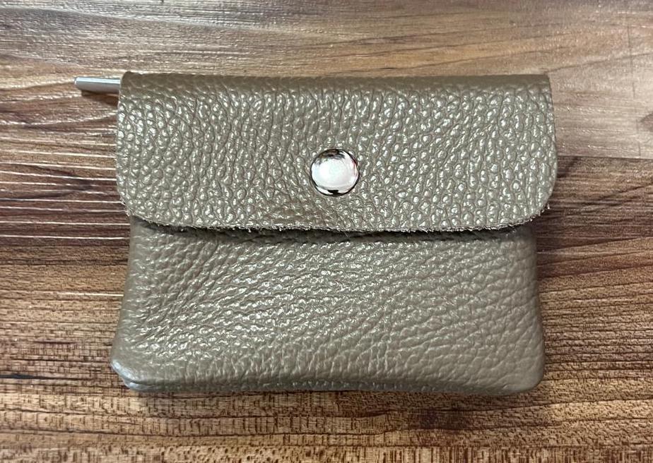 BFF Soft Leder Geldbeutel in Oliv - klein