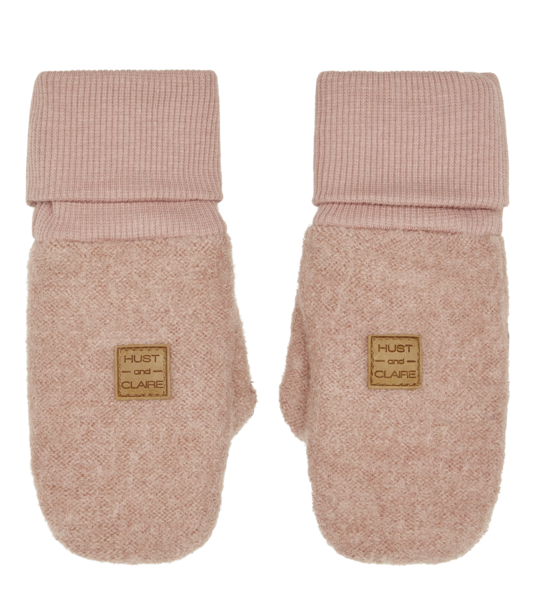 Hust & Claire Felix Wolle Fäustlinge in Ash Rose - Rosa