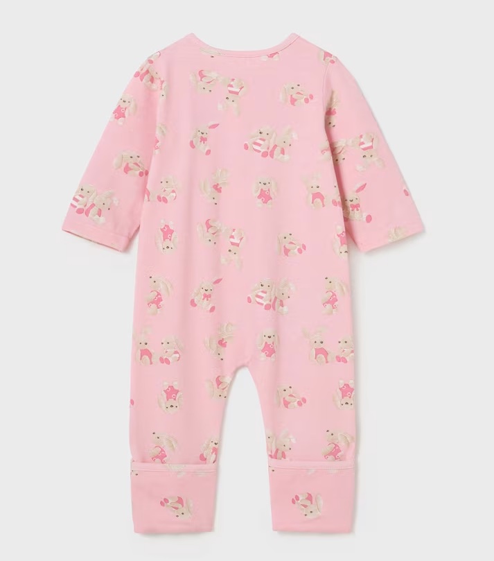 Mayoral Baby Strampler Einteiler in Rosa - Hasen