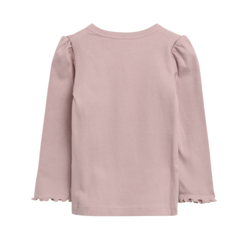 Hust & Claire Basic Langarm Shirt in Dusty Rose Altrosa