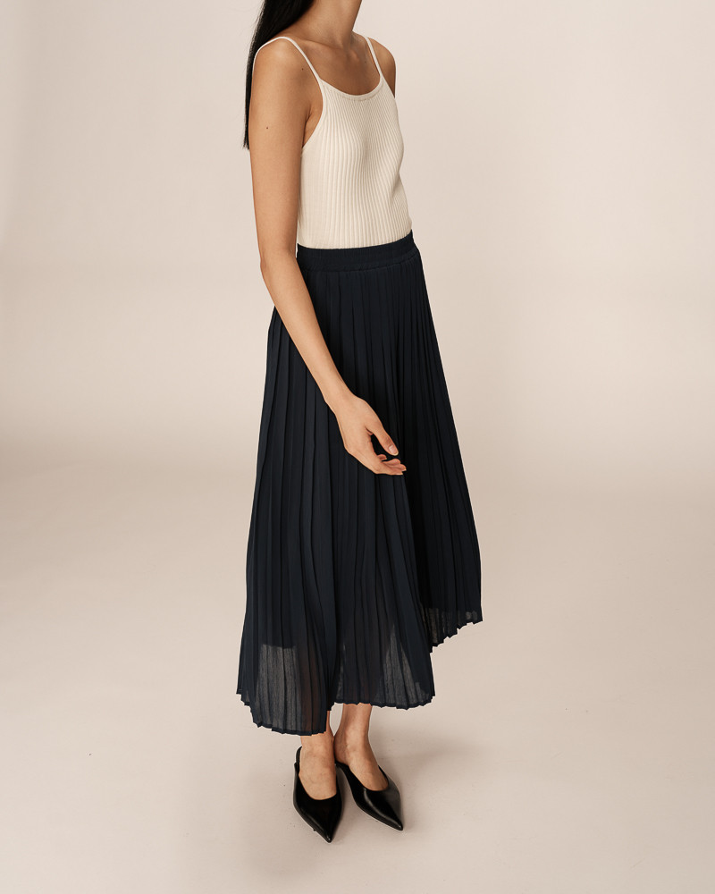 Grace & Mila Maxi Plissee Rock PLISSE in Marine Blau Grace & Mila Maxi Plissee Rock PLISSE in Marine Blau