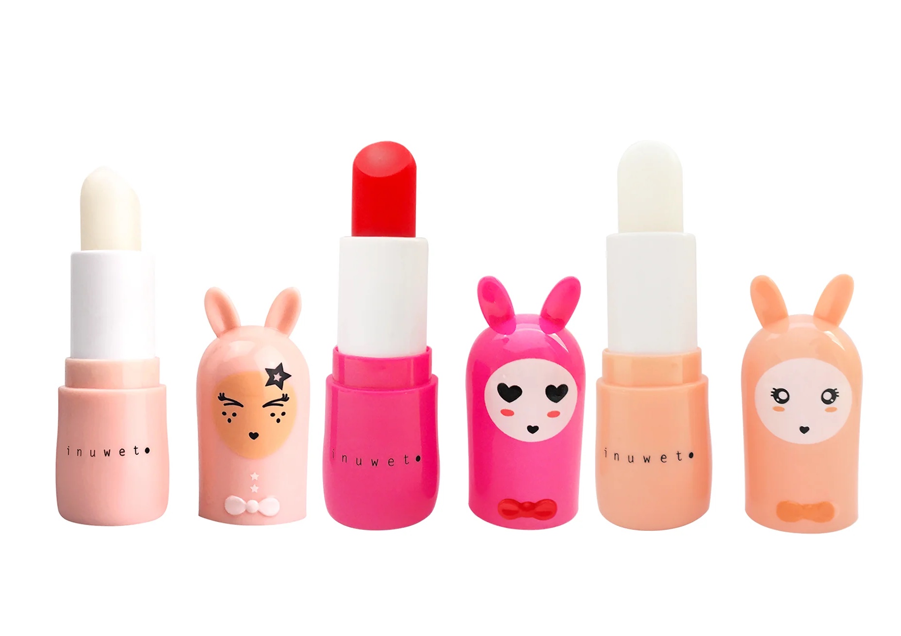 Inuwet Trio Geschenk Set - 3 Lippenbalsamen - Rosa, Pink und Natur Inuwet Trio Geschenk Set - 3 Lippenbalsamen - Rosa, Pink und Natur
