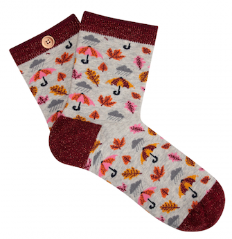 Cabaia Socken Damen Gabrielle & Eric - Regenschirm & Herbstblätter - SALE