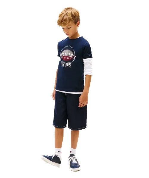 Tommy Hilfiger Jungs T-Shirt in Navy - Buzzer Beater Tommy Hilfiger Jungs T-Shirt in Navy - Buzzer Beater