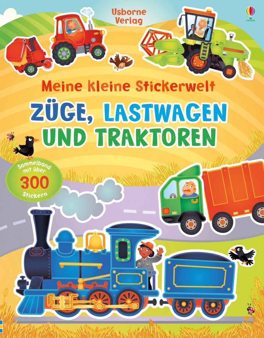 Usborne Meine kleine Stickerwelt - Züge, Lastwagen und Traktoren Usborne Meine kleine Stickerwelt - Züge, Lastwagen und Traktoren