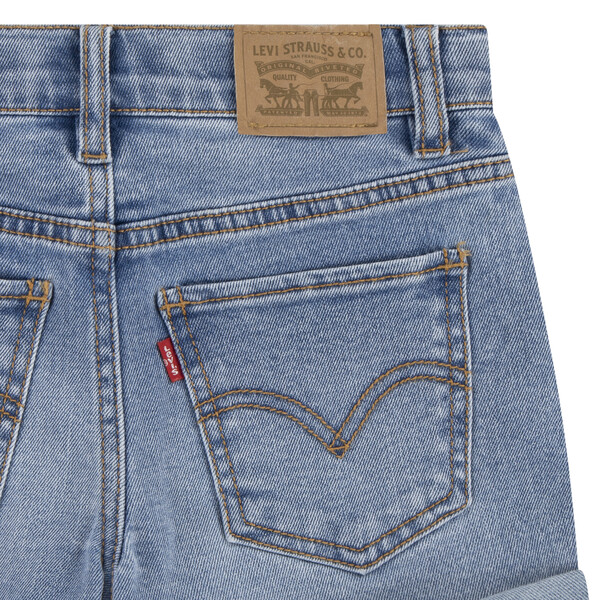 Levi's Girlfriend Jeans Short mit Roll-Up Bein - Medium Blau Denim 