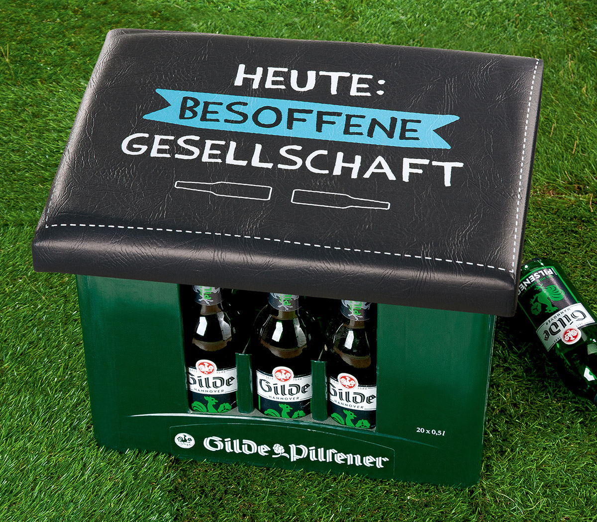 42994 Gilde Sitzpolster für Bierkasten - Heute Besoffene Gesellschaft